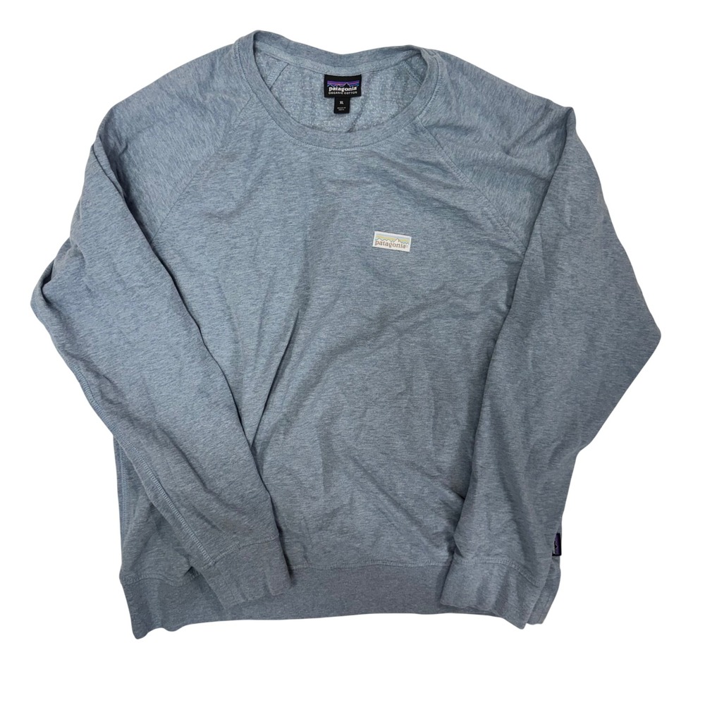 Patagonia Pastel P-6 Label Ahnya Crew Sweatshirt Blue XL
